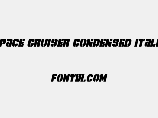 Space Cruiser Condensed Italic