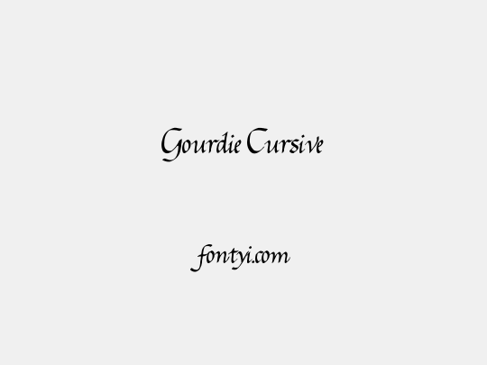 Gourdie Cursive