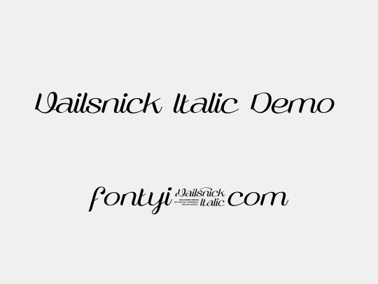 Vailsnick Italic Demo 