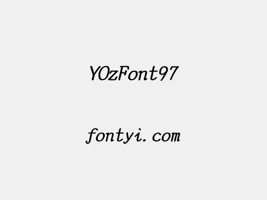 YOzFont97