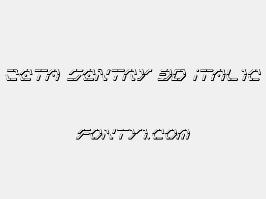 Zeta Sentry 3D Italic