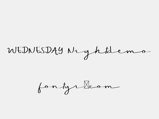 WEDNESDAY Nightdemo