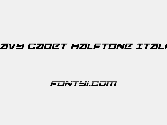 Navy Cadet Halftone Italic