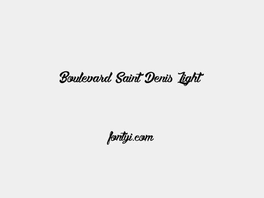 Boulevard Saint Denis Light