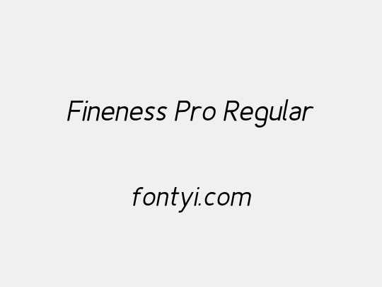 Fineness Pro Regular