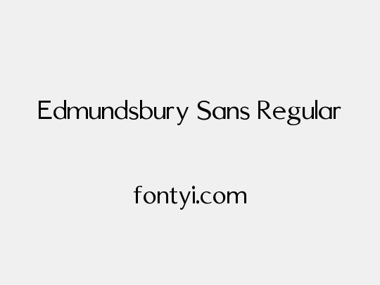 Edmundsbury Sans Regular