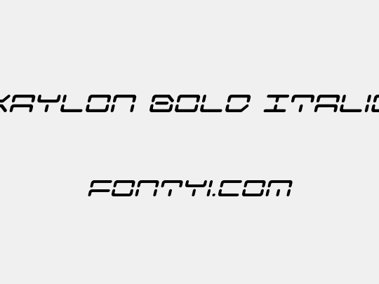 Kaylon Bold Italic