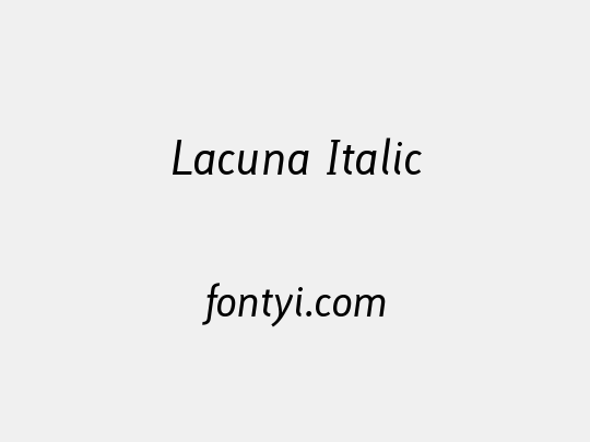 Lacuna Italic