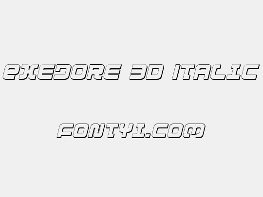 Exedore 3D Italic