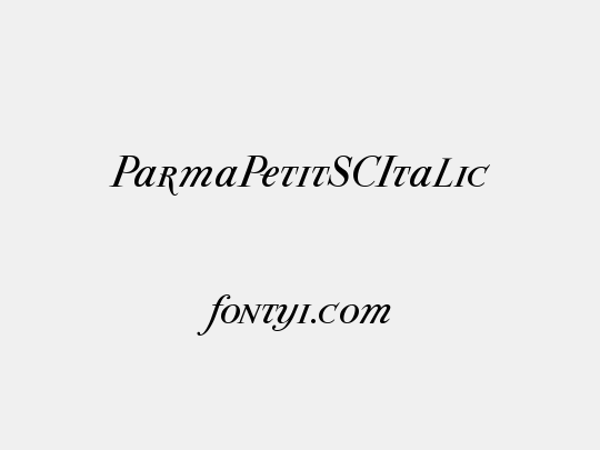 ParmaPetitSCItalic