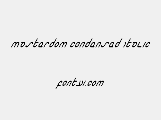 Masterdom Condensed Italic