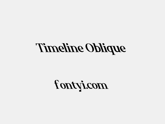 Timeline Oblique