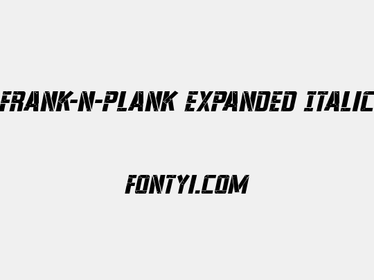 Frank-n-Plank Expanded Italic