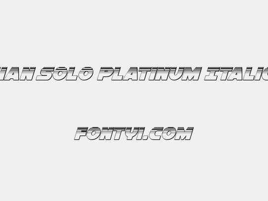 Han Solo Platinum Italic