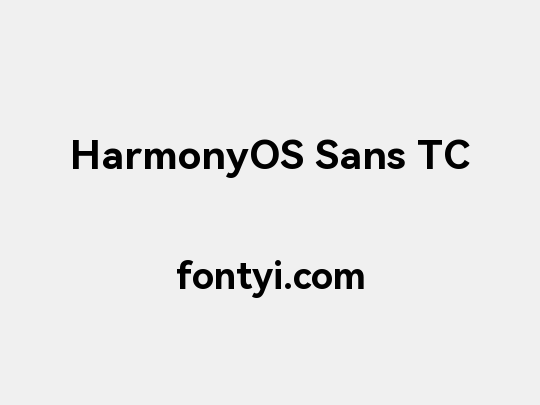 HarmonyOS Sans TC