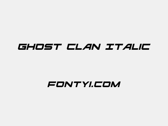Ghost Clan Italic