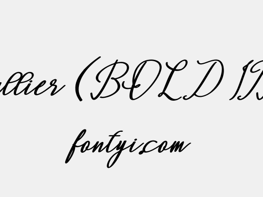 Montapallier (BOLD ITALIC)