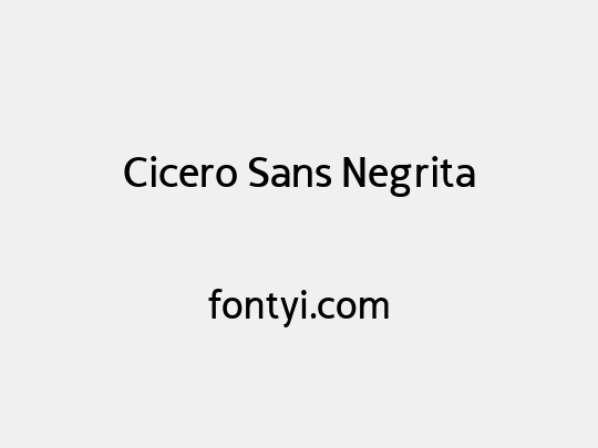 Cicero Sans Negrita