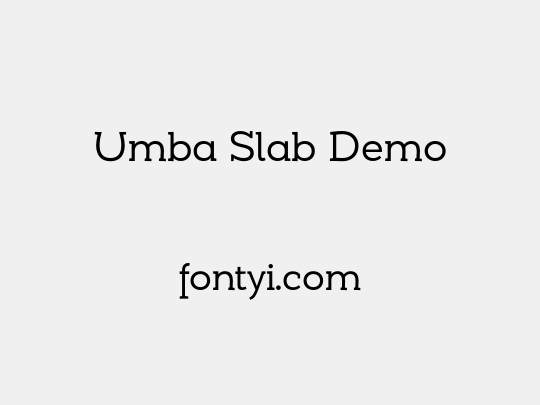 Umba Slab Demo