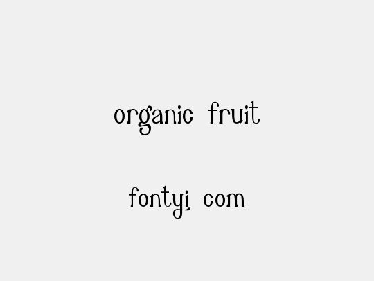 Organic Fruit