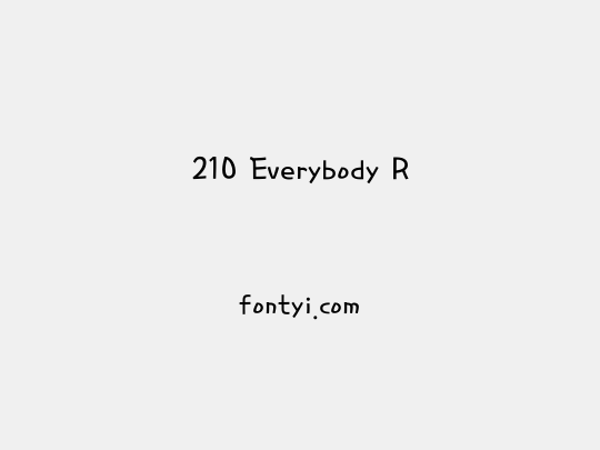 210 Everybody R