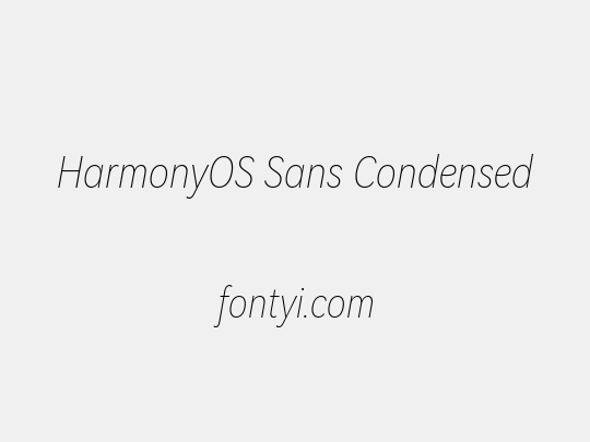 HarmonyOS Sans Condensed