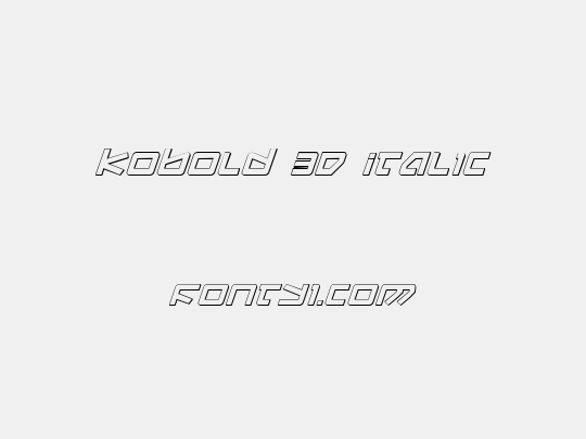 Kobold 3D Italic