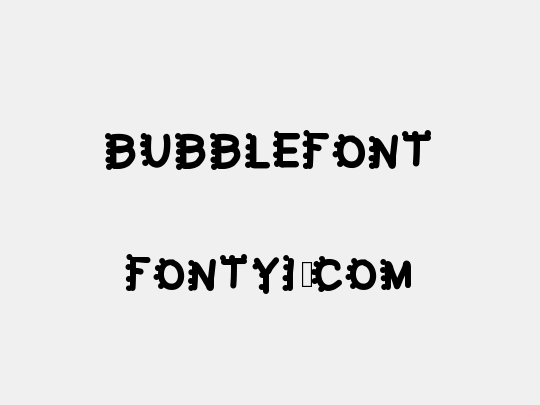 bubblefont