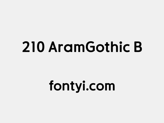 210 AramGothic B