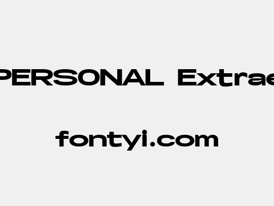 Specify PERSONAL Extraexpanded
