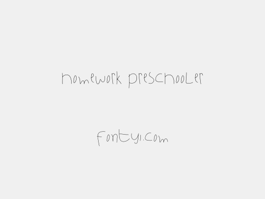homework preschooler