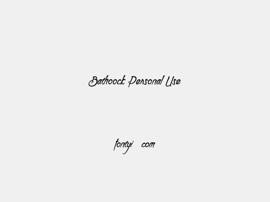 Bathoock Personal Use