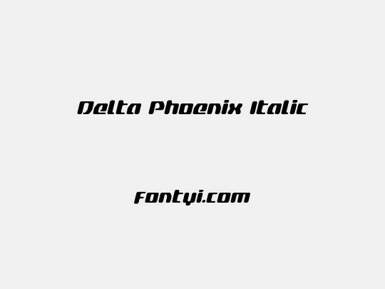 Delta Phoenix Italic