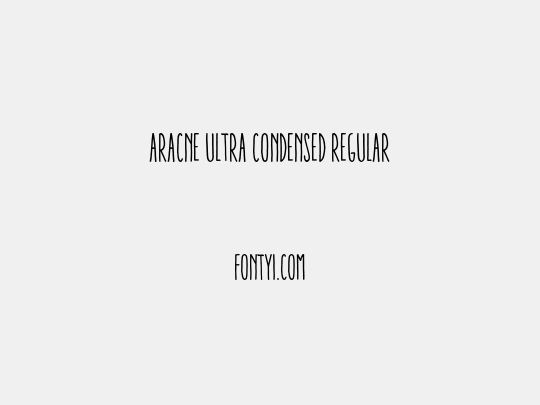 Aracne Ultra Condensed Regular