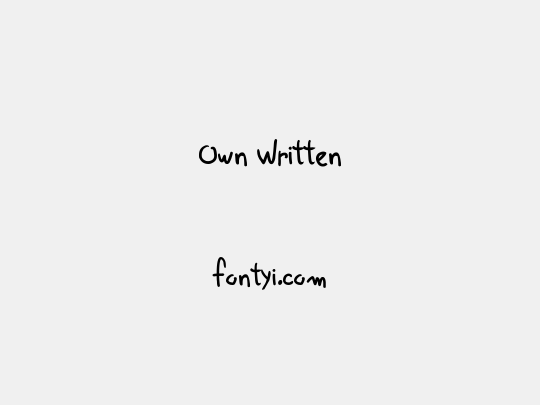 Own Written