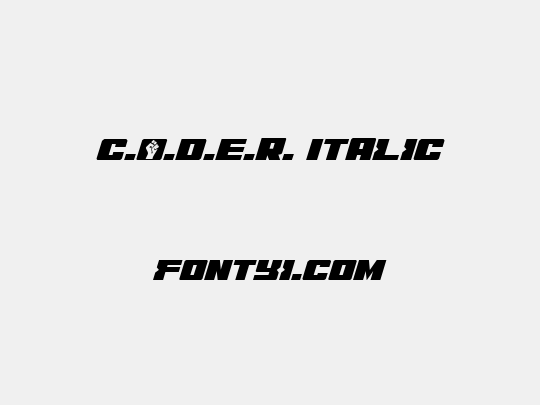 C.O.D.E.R. Italic