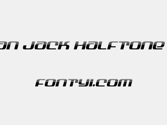 Yeoman Jack Halftone Italic