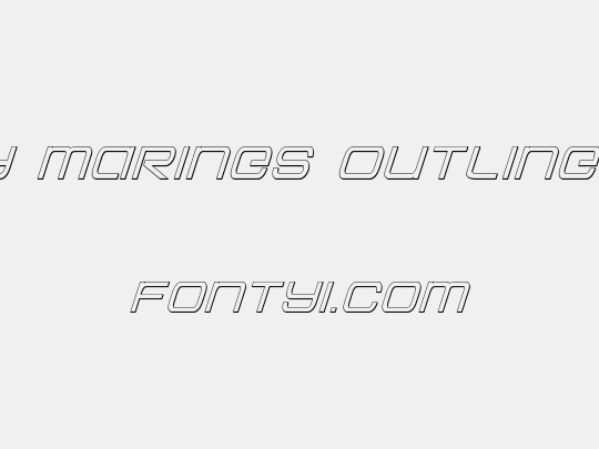 Colony Marines Outline Italic
