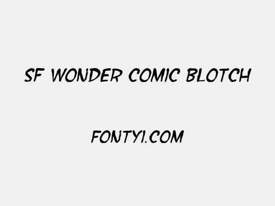 SF Wonder Comic Blotch