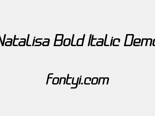 Natalisa Bold Italic Demo