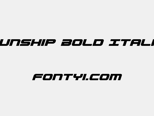 Gunship Bold Italic