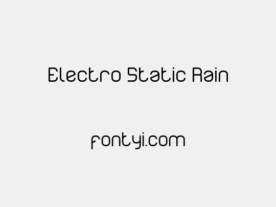 Electro Static Rain