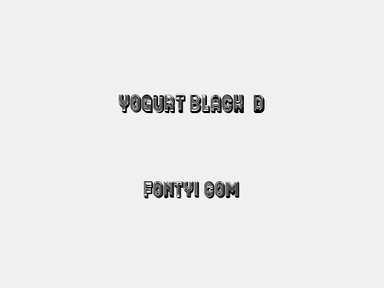 Yogurt Black 3D