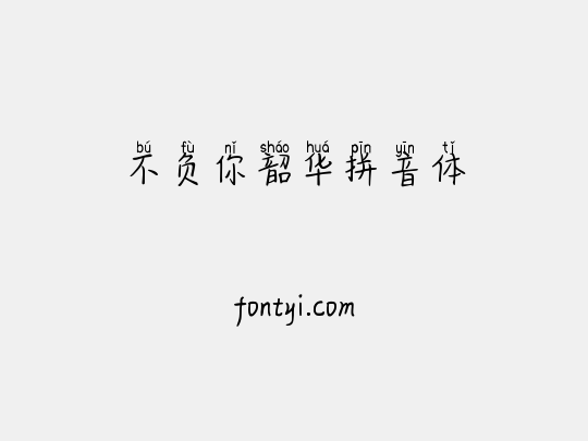 不负你韶华拼音体
