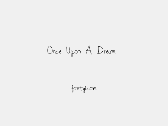 Once Upon A Dream 