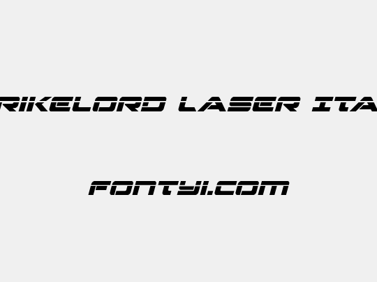 Strikelord Laser Italic