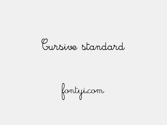 Cursive standard