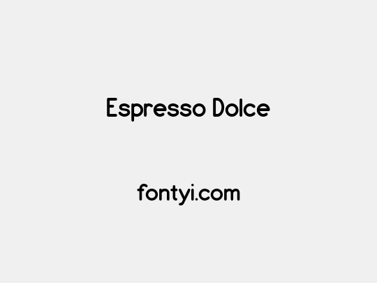 Espresso Dolce