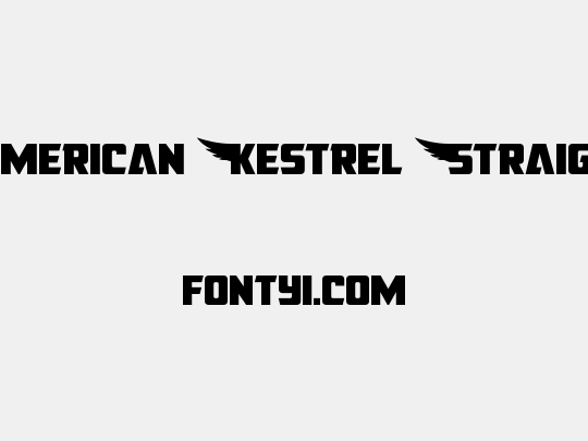 American Kestrel Straight