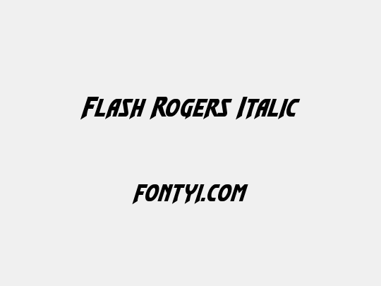 Flash Rogers Italic